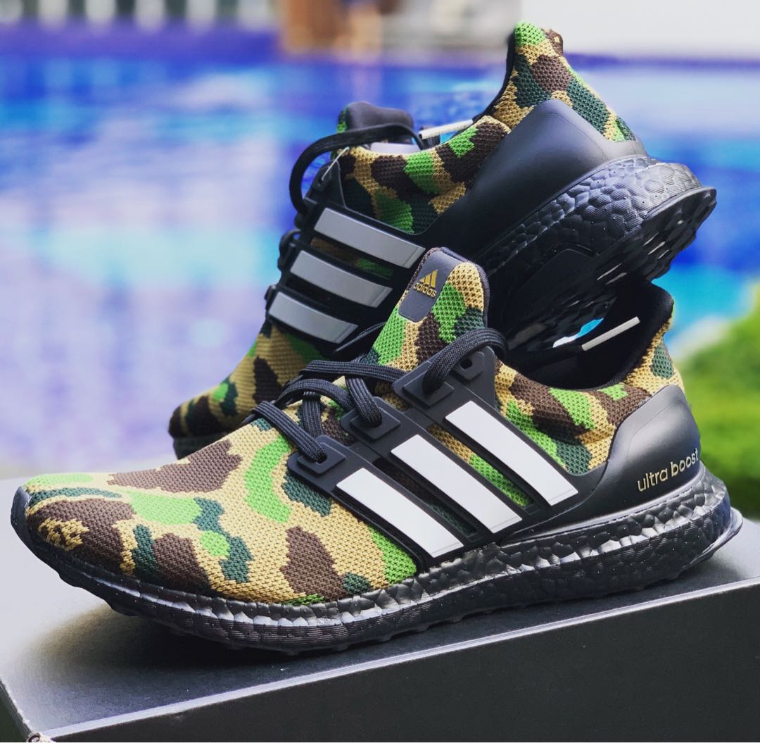 Adidas Ultra Boost Bape, Men's Fashion, Footwear, Sneakers on ...