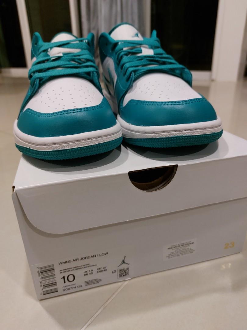 Air Jordan 1 AJ1 Low Emerald Turquoise 7.5UK