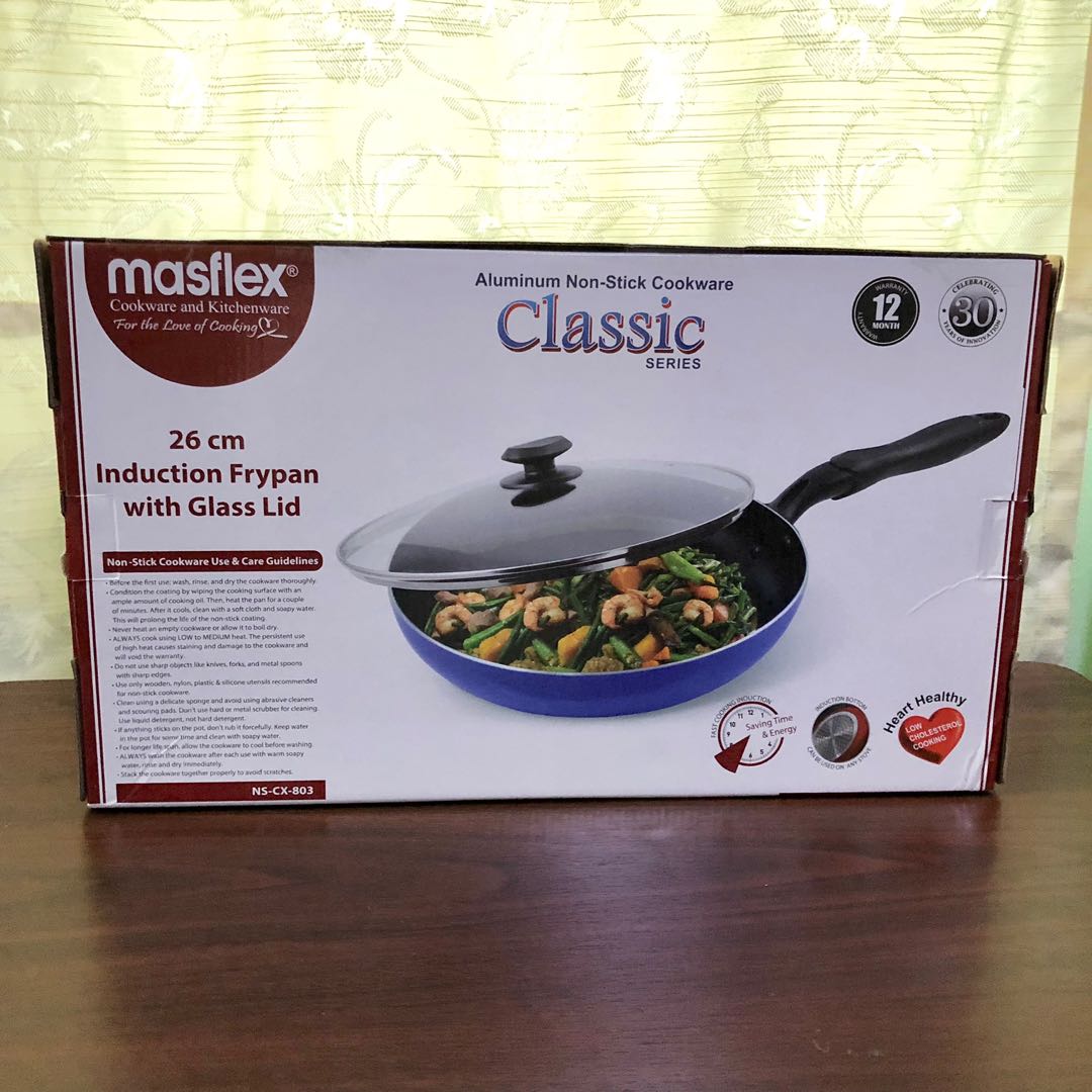 [Authentic] Masflex 26cm Induction Frypan (Blue), Furniture & Home ...