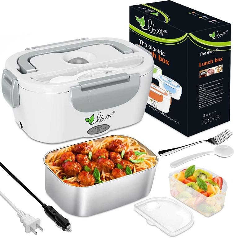 VOVOIR Electric Heating Lunch Box 110V/12V 2 in 1 Portable Food