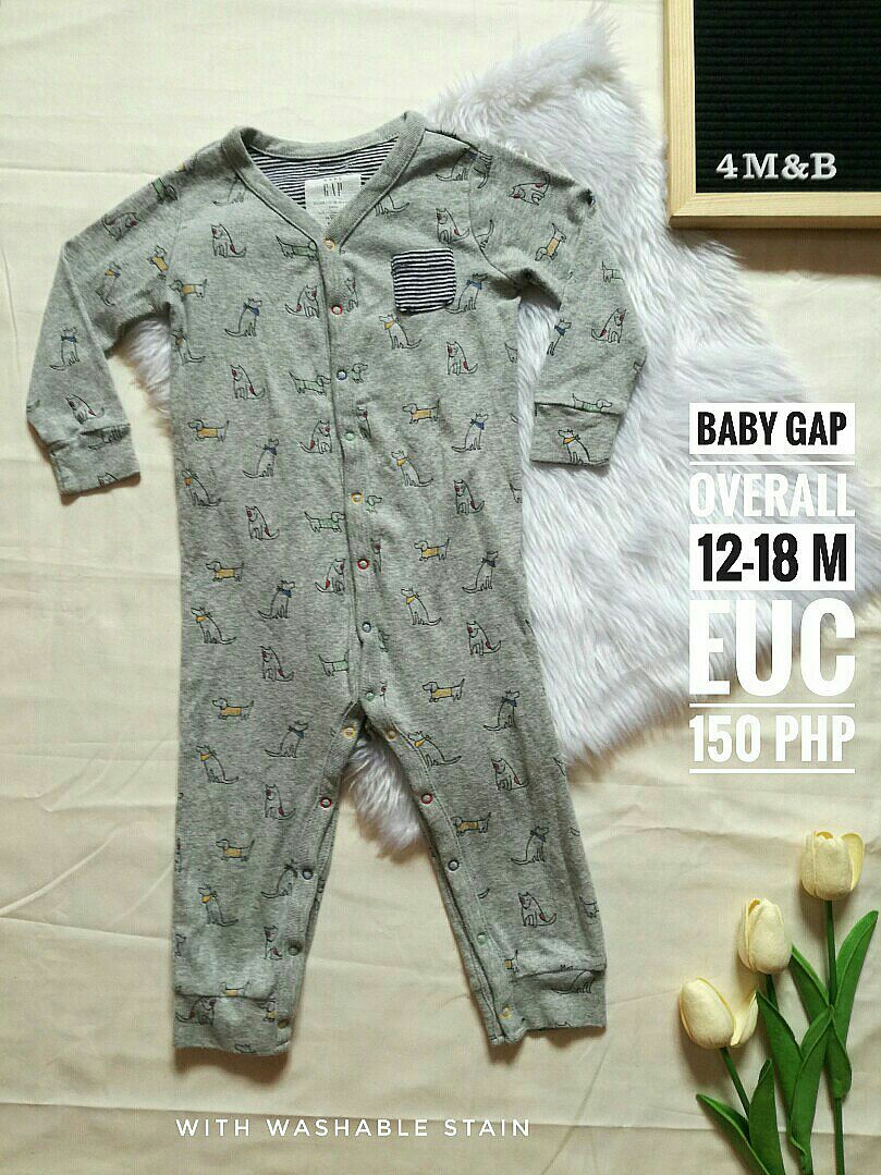 Baby Gap 1218 M Overall, Babies & Kids, Babies & Kids Fashion on Carousell