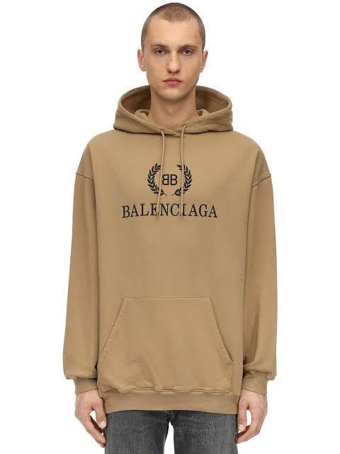 Balenciaga tan oversize hoodie Women s Fashion Clothes on Carousell