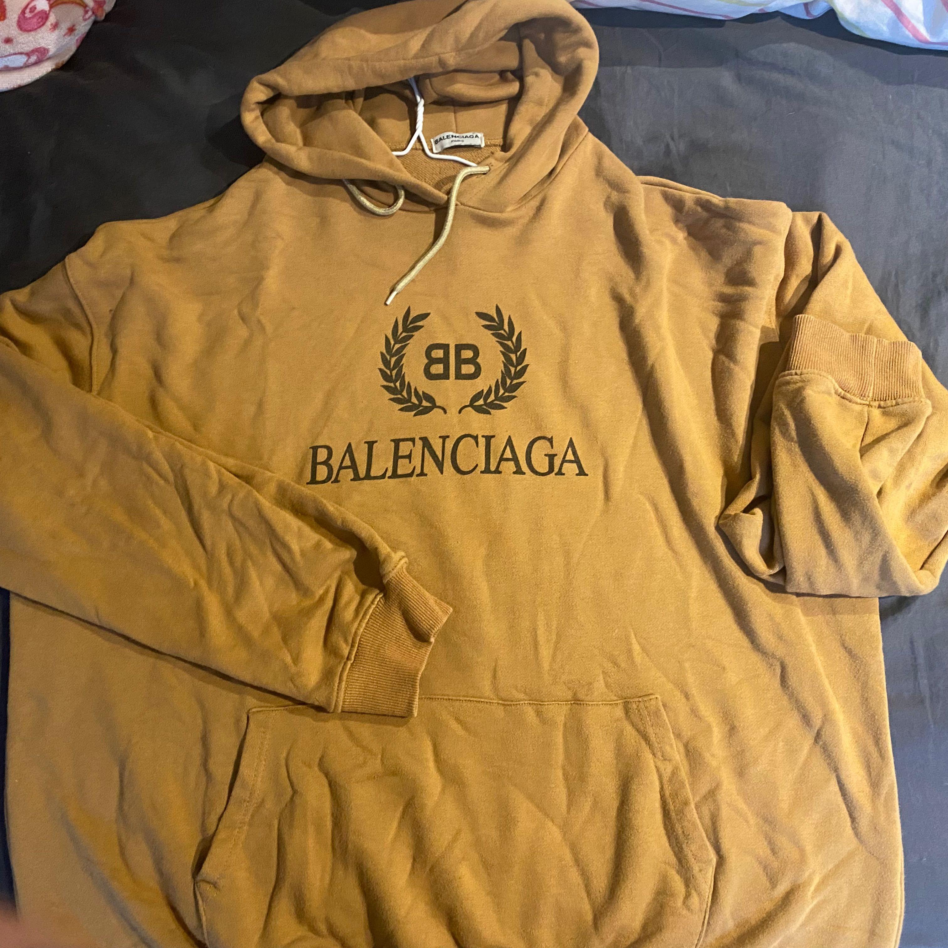 Balenciaga tan oversize hoodie Women s Fashion Clothes on Carousell