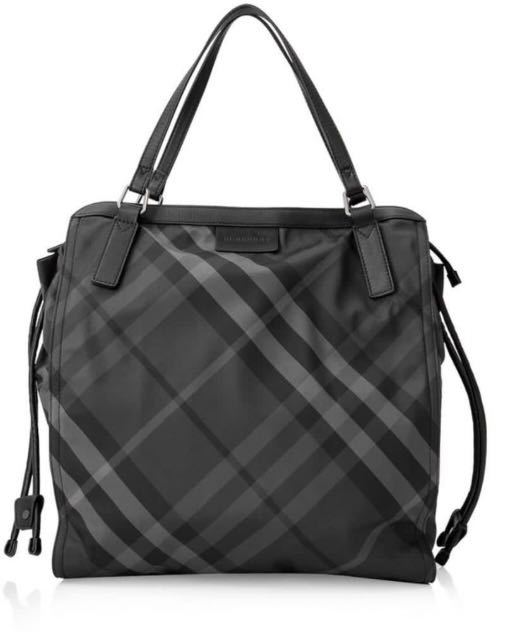 Burberry nylon hot sale check tote