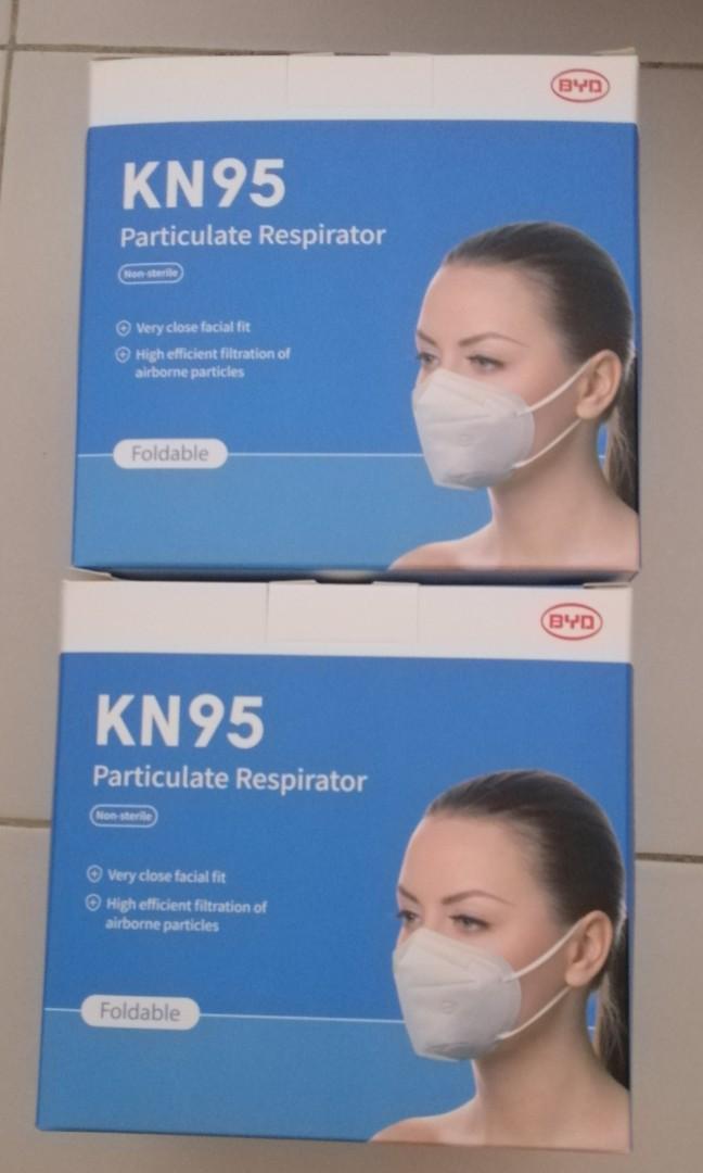 BYD KN95 Particulate Respirator Masks (50pcs), Health & Nutrition, Face ...