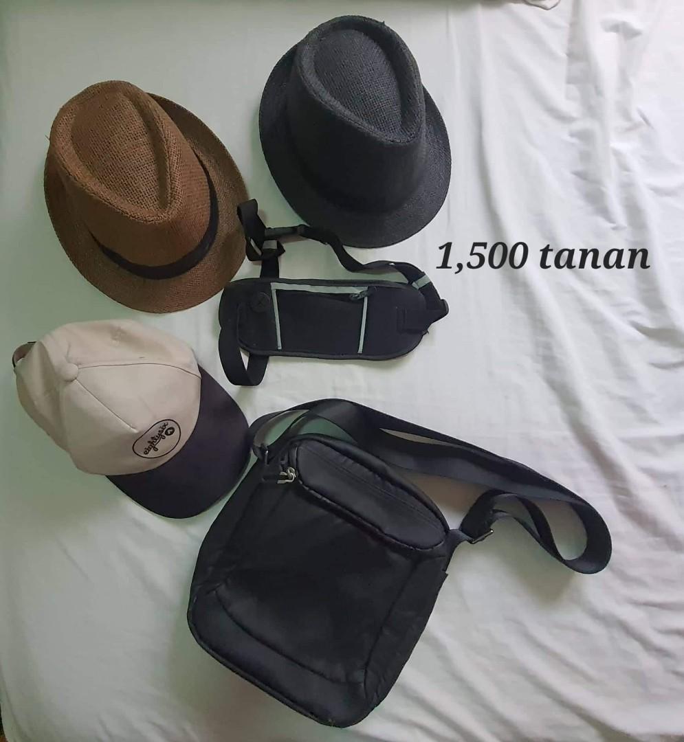 Caps, hats and bag for Men (Category: Caps & Hats) located in San Francisco. Submitted by leilyscloset (Listing ID 1174122133, Image 1). Description: Preloved caps, hats, bags for Men.