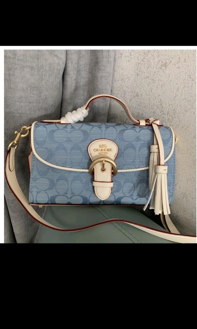 Coach 8513 Chambray Kleo Top Handle Bag, Women's Fashion, Bags