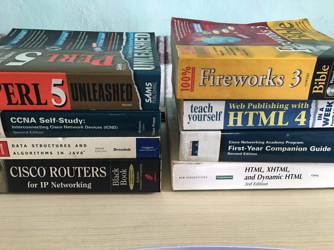 Computer Books Bundle (8 books) (Category: Textbooks) located in Taguig. Submitted by Negosyokoto (Listing ID 1174223975, Image 1). Description: Take all for 1500 (8 books) Good reference materials.