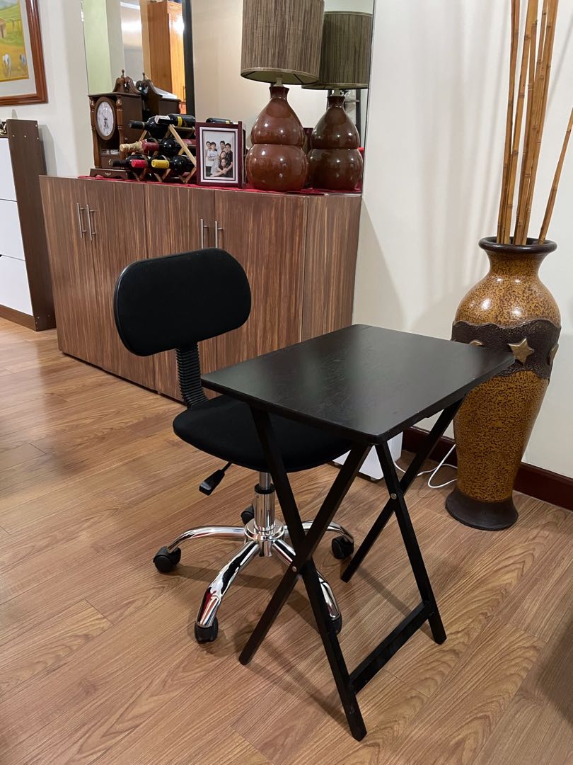 Computer table and chair, Furniture & Home Living, Office Furniture