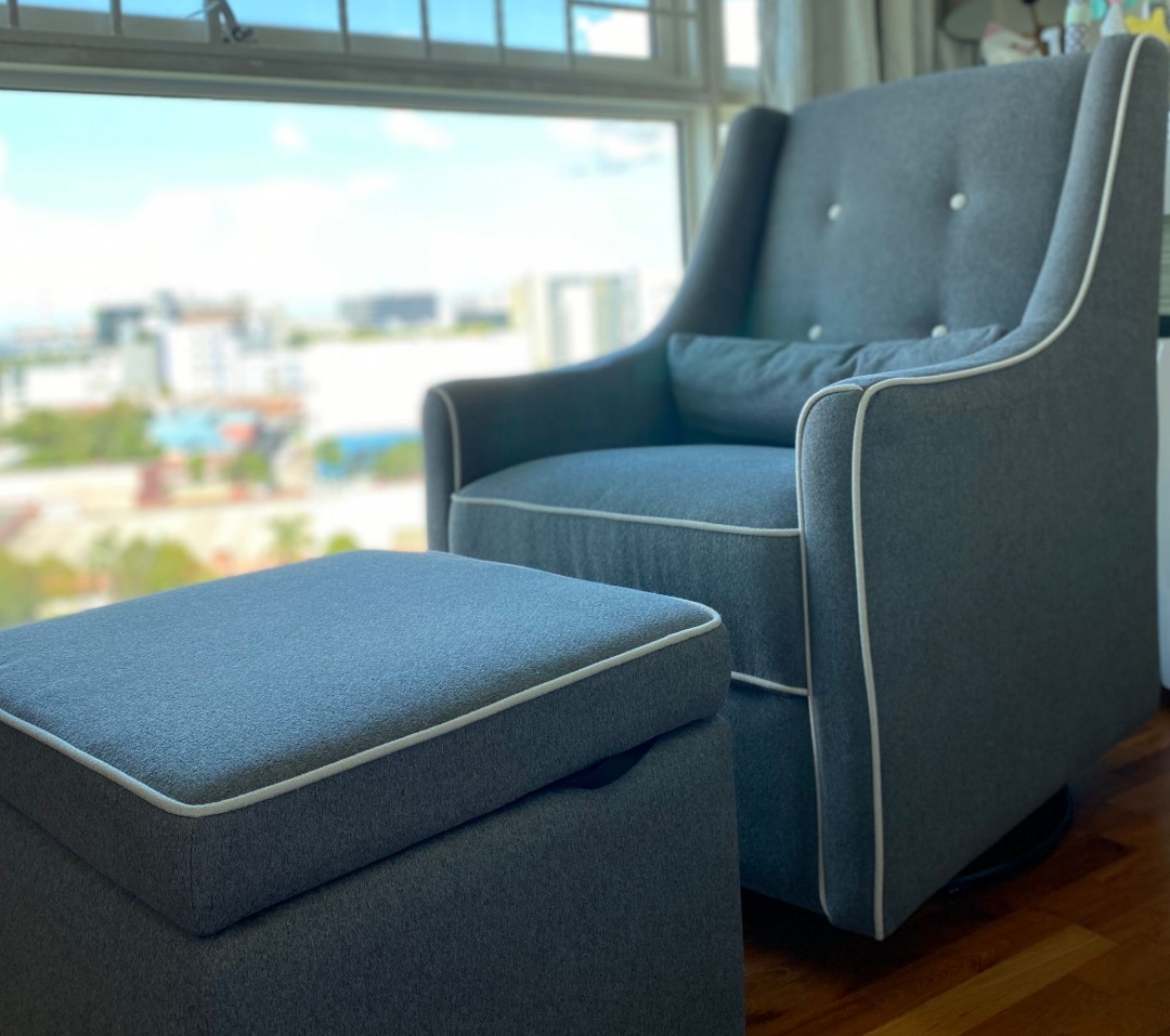 Davinci owen glider and storage ottoman shop
