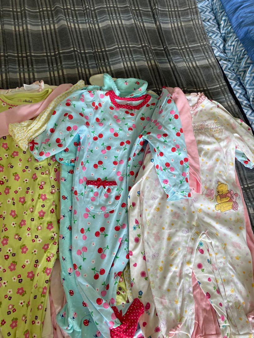 Disney, Carters, Gap Baby girl sleepsuits 2 each, Babies & Kids