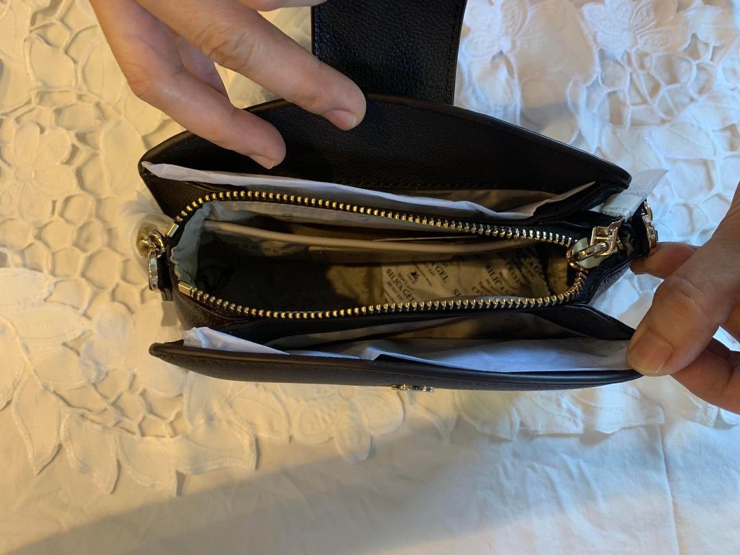 Dkny clara leather hot sale chain crossbody bag