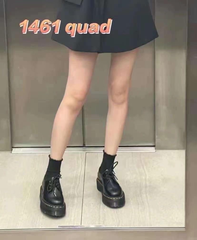 Dr.martens 1461 Quad black 黑色厚底, 女裝, 鞋, 靴- Carousell