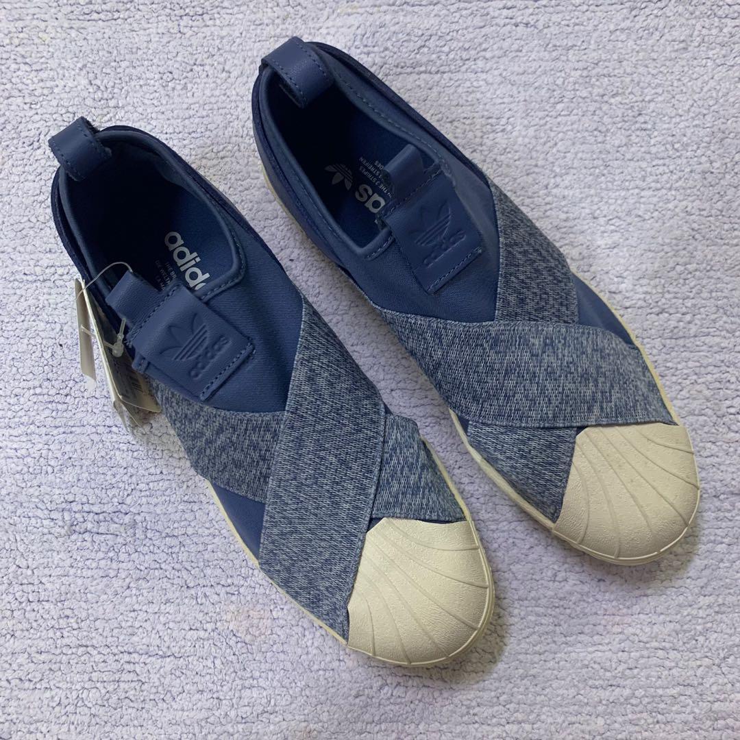 E41 Adidas Superstar Slip On blue sneaker shoes