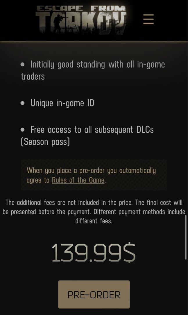Escape from Tarkov - EOD edition, Video Gaming, Gaming Accessories