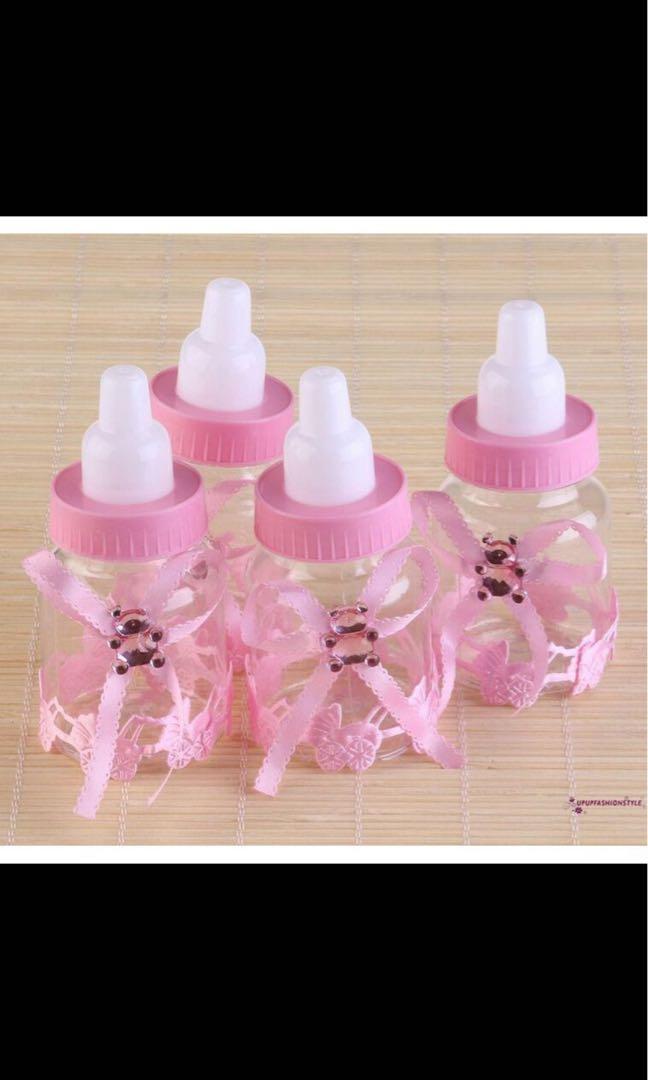 Fillable Bottle Baby Shower Favors Decor Keepsake Plastic Milk, Babies