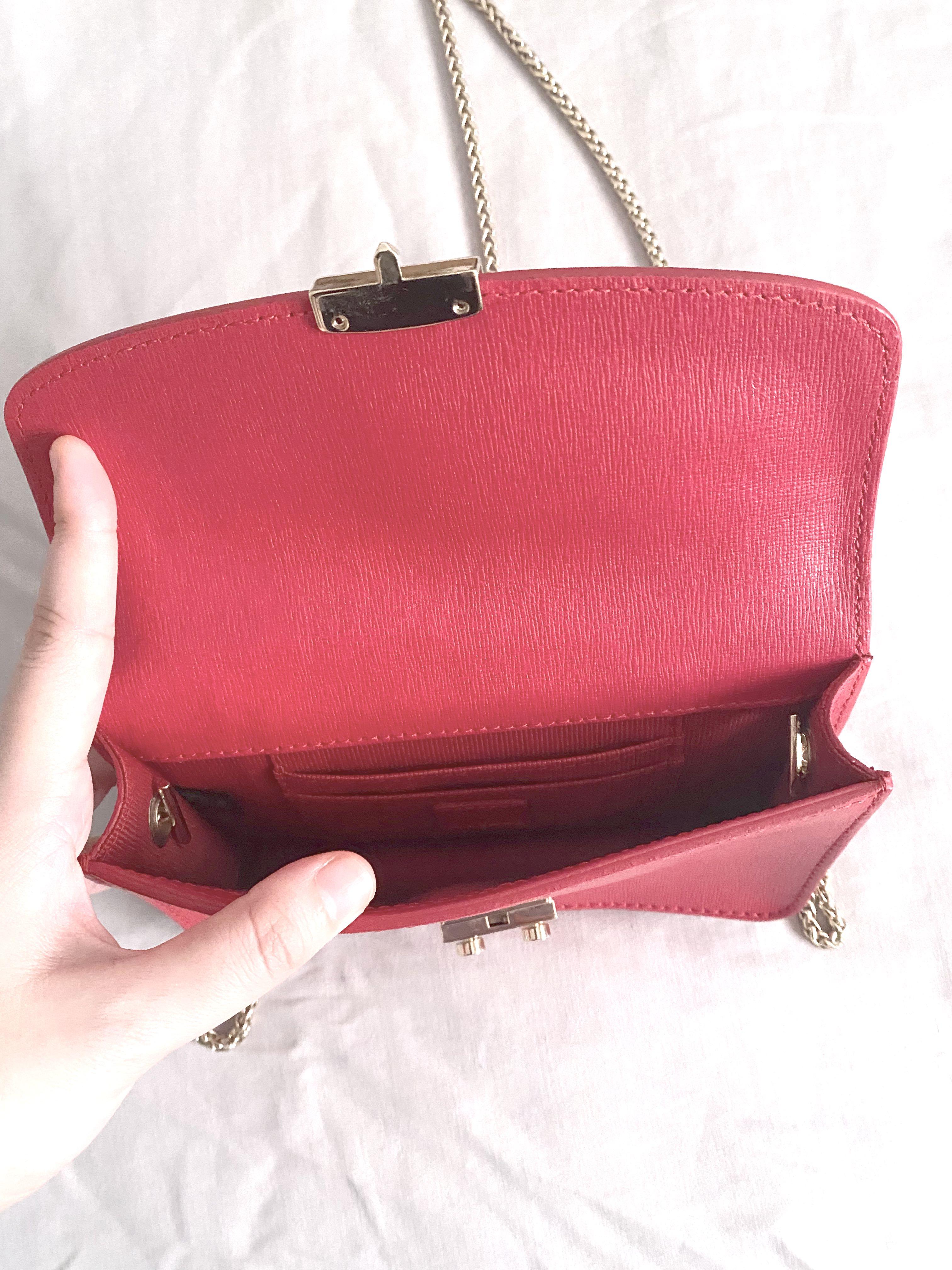 Furla Mini Crossbody bag red dark pink