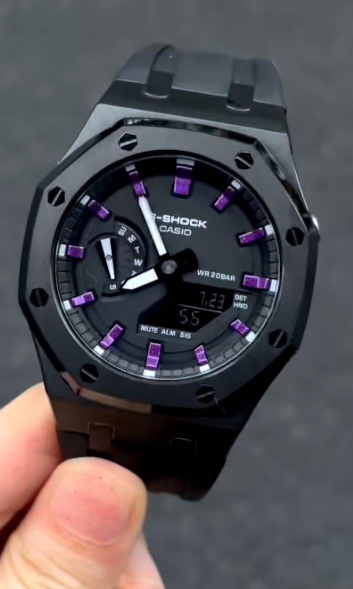 Black and purple g shock outlet