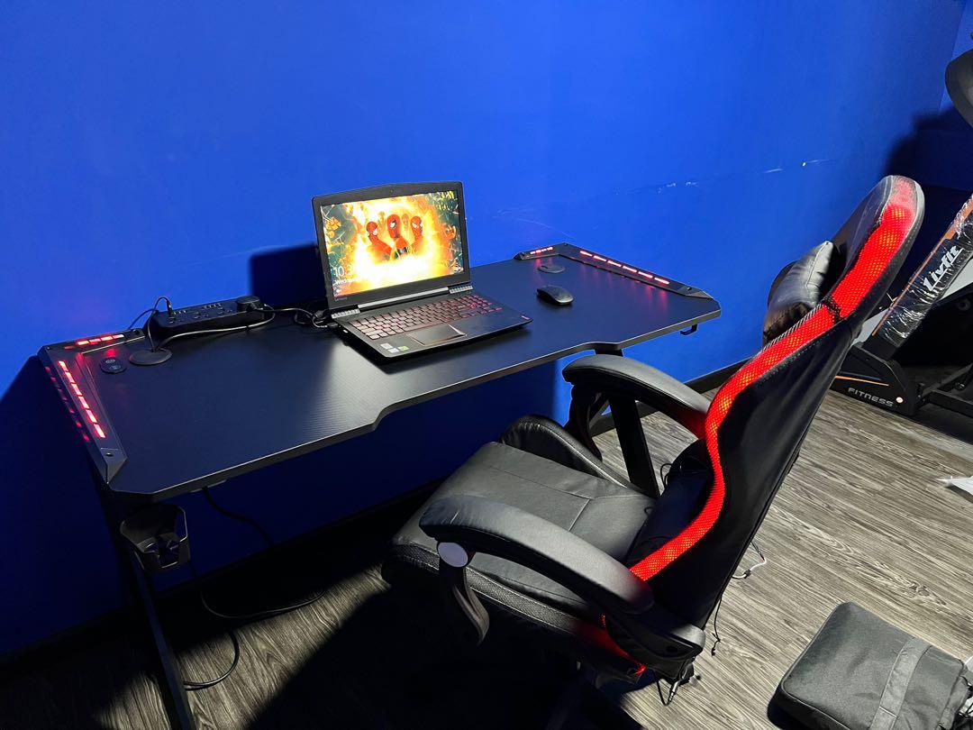 GAMING TABLE & CHAIR, Furniture & Home Living, Furniture, Tables & Sets