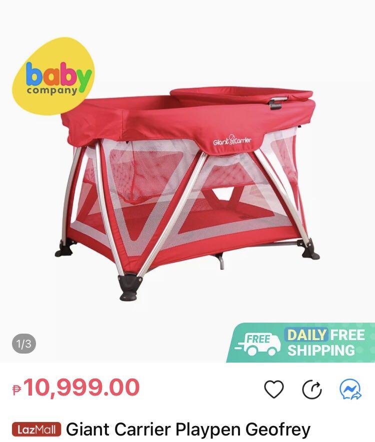 Giant Carrier Playpen/Crib Geofrey, Babies & Kids, Baby Nursery & Kids