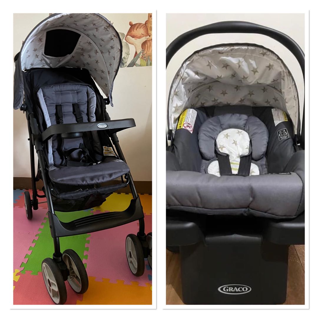 Graco car outlet seat stroller set