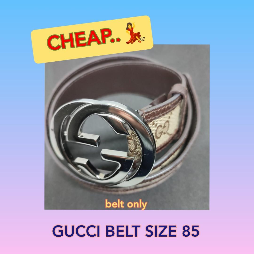 GUCCI BELT SIZE 85 👈 NETT PRICE, Fesyen 