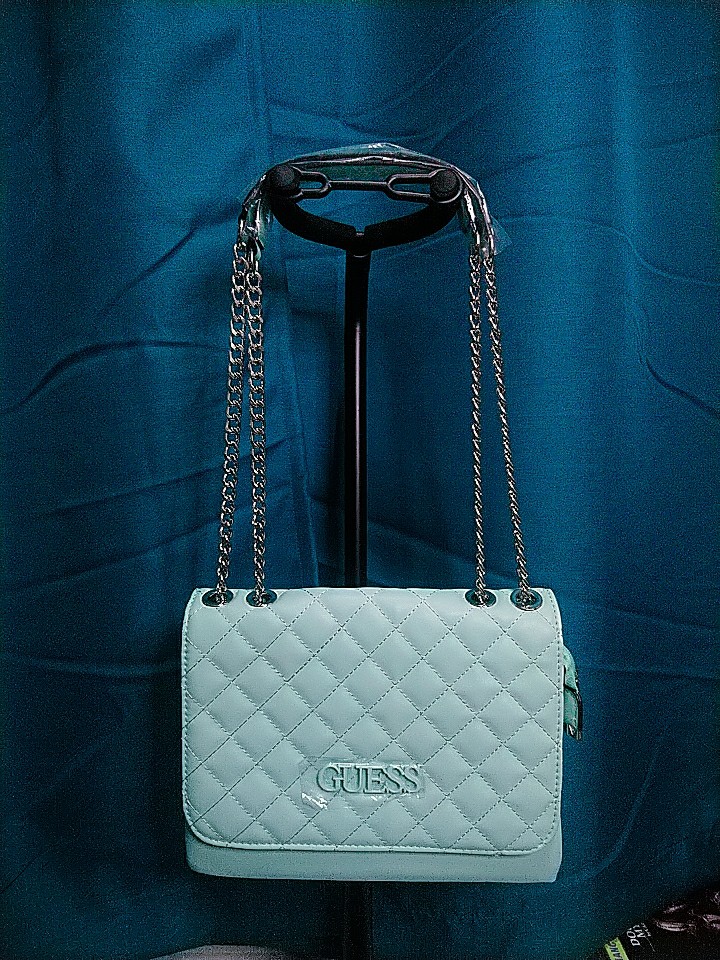 Guess mint green handbag hot sale