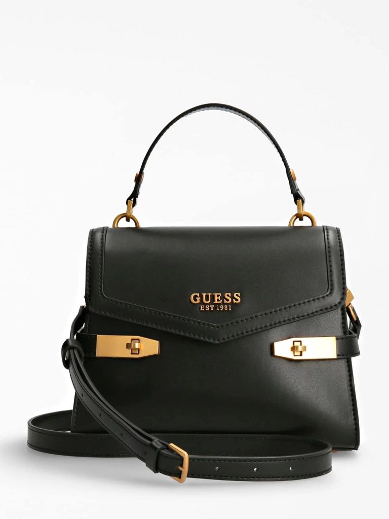 Guess ZADIE LOGO TOP HANDLE FLAP, Luxury, Bags & Wallets on Carousell