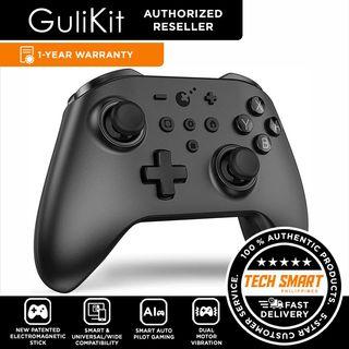 GuliKit NS08 Kingkong 2 (No Stick Drift) Wireless Controller, First Bluetooth Controller with Hall Effect Sense Joystick, No Deadzone, APG Recording, Turbo Repeat Shooting Gamepads for Nintendo Switch, PC Steam Android Smartphone