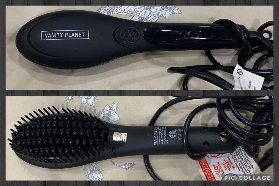 Vanity Planet Flow Ceramic Straightening Brush - Anti Static Bristles,  Advanced Ionic Technology, Beauty & Personal Care, Hair on Carousell