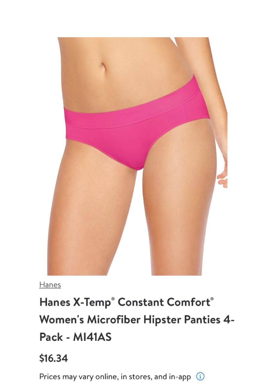 Hanes X-Temp Constant Comfort Women's Microfiber Hipster Panties 4