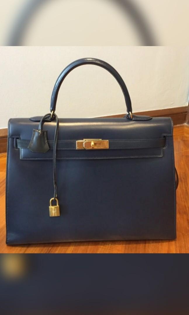 Hermes kelly shop navy blue
