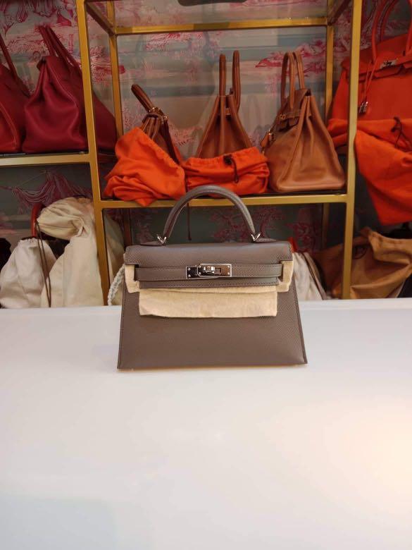 2023 BRAND NEW - Hermès Mini Kelly Etoupe Gold Hardware, Luxury, Bags &  Wallets on Carousell