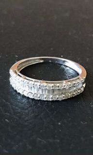 SALE: HK Setting Half Eternity Round Baguette Diamond Ring