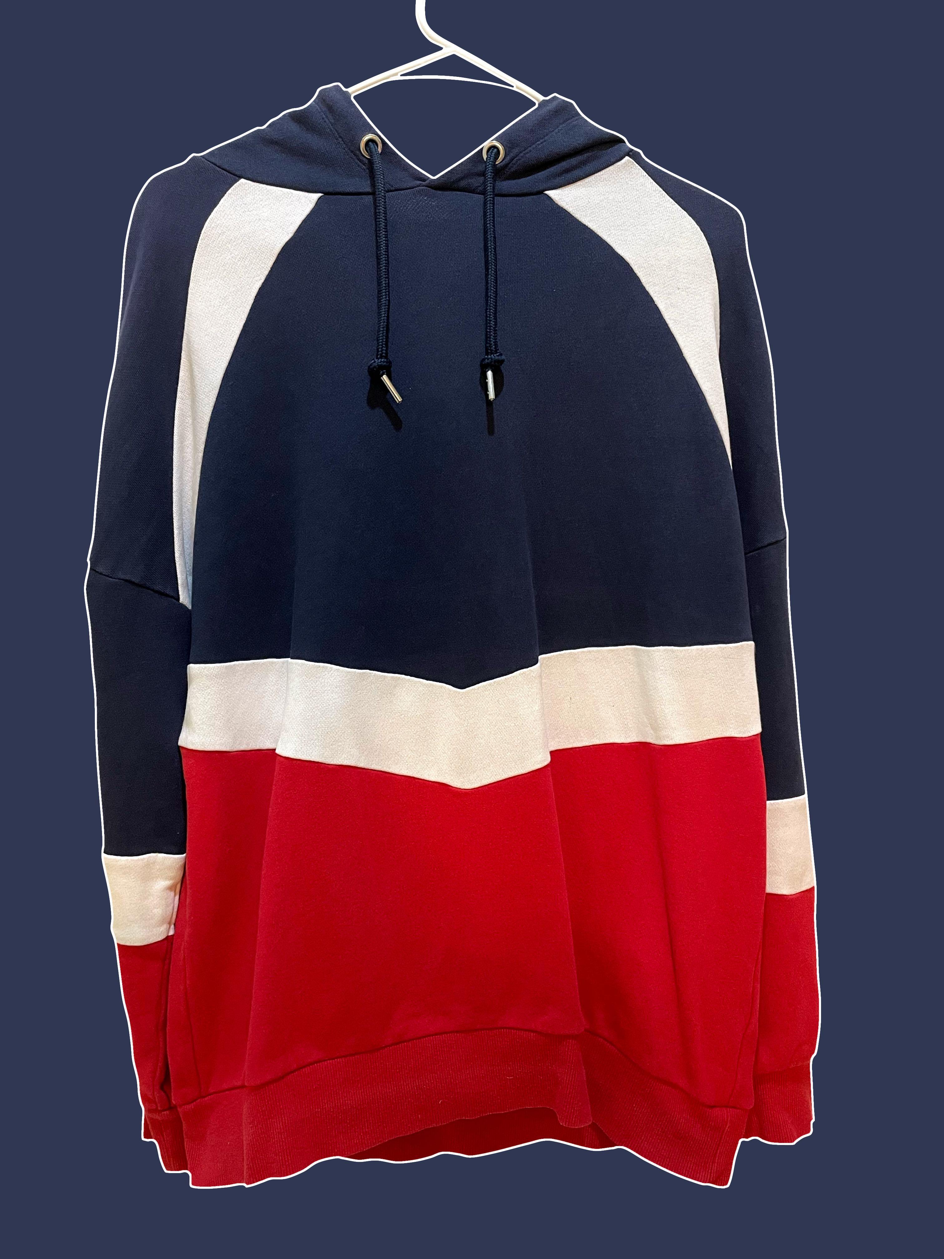 H&m color block hoodie store