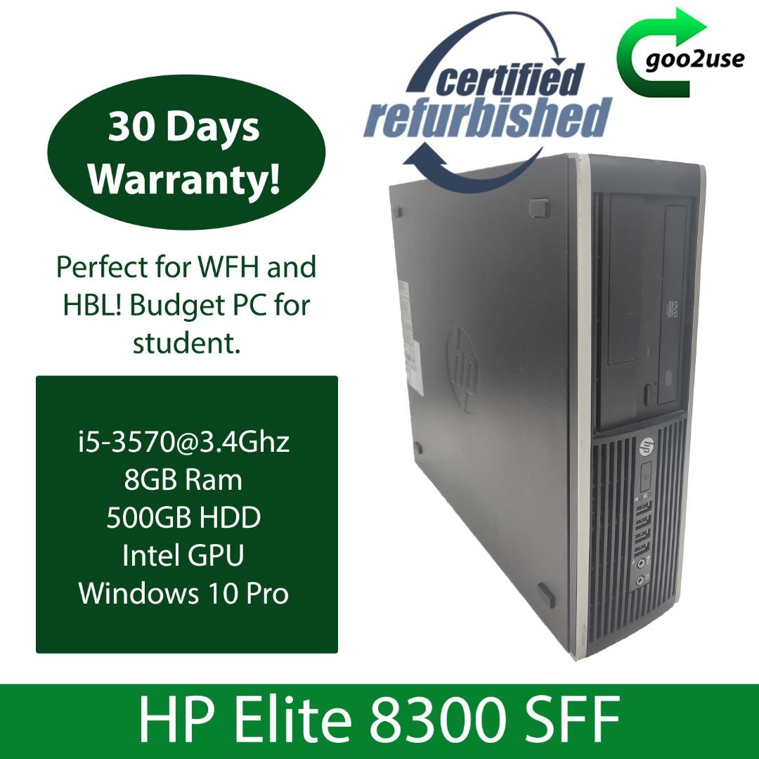 HP COMPAQ 8300 Elite Core i5-3470 3.2GHz 8GB 500GB HD PC Windows 7 AIO 23" 