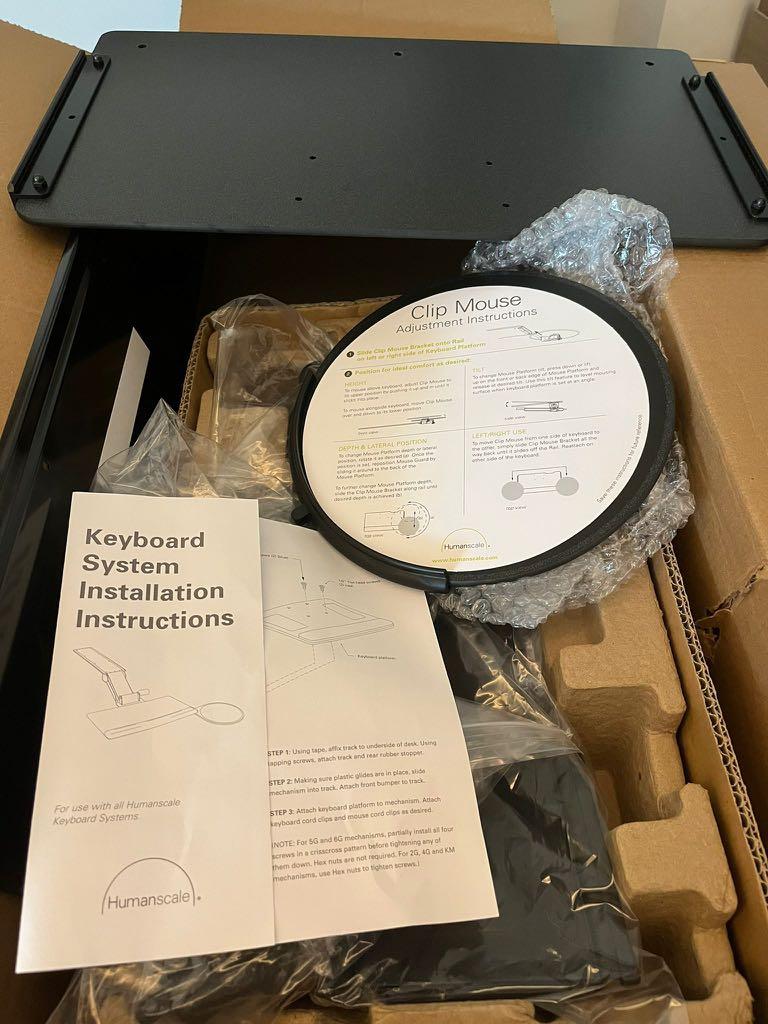 Humanscale keyboard tray / system, Furniture & Home Living, Home