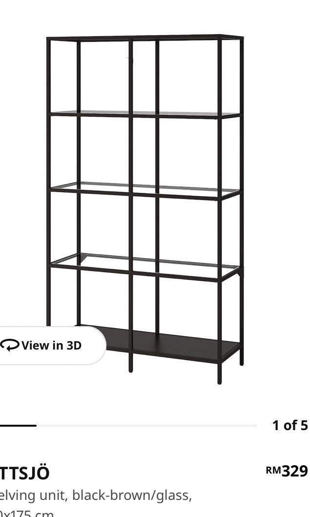 Ikea Black Rack, Furniture & Home Living, Furniture, Shelves,