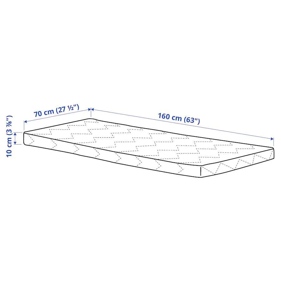 VIMSIG Foam mattress for extendable bed, 381/4x743/4 - IKEA