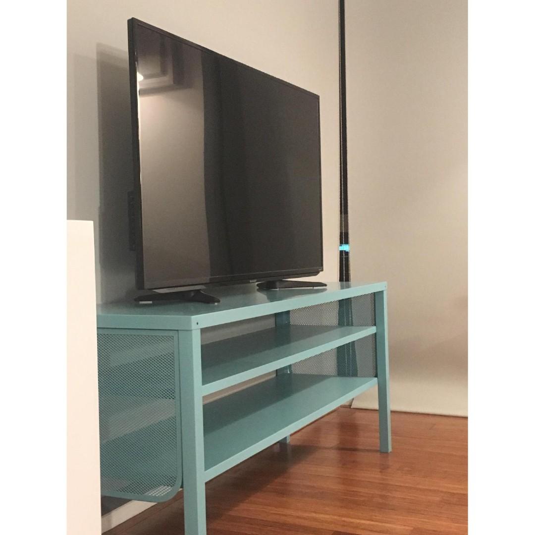 IKEA Metal Tv stand turquoise, Furniture & Home Living, Furniture, TV