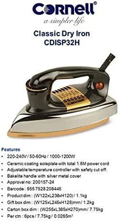 ~instock~ Cornell Heavyweight Classic Dry Iron CDISP32H, TV & Home ...