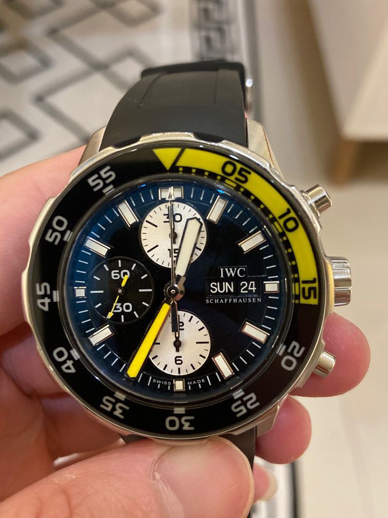 Iwc aquatimer chronograph cheap yellow