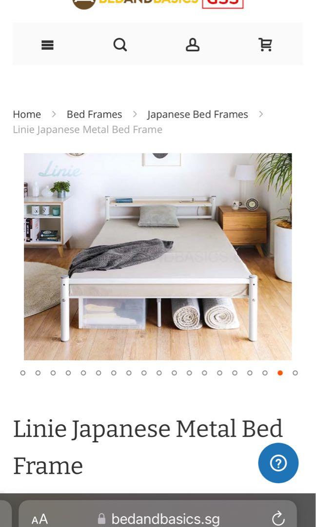 Japanese metal bed frame, Furniture & Home Living, Furniture, Bed