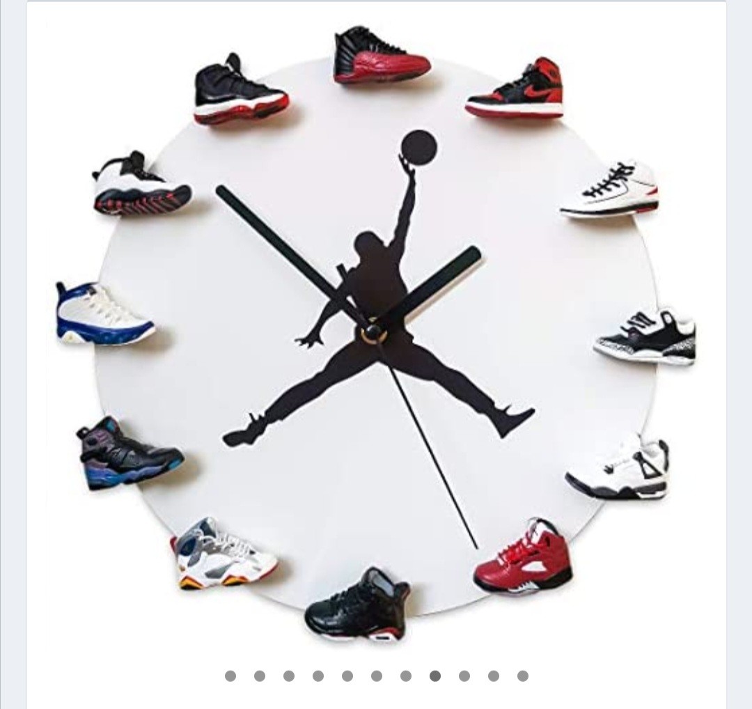 Jordan Wall Clock, & Home Home Decor, Clocks on Carousell