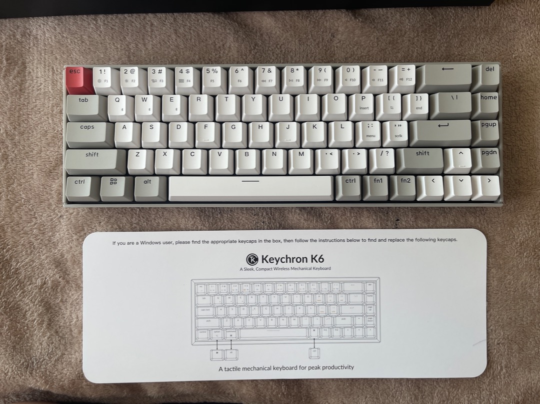 Keychron K6 Mechanical Keyboard (65% Layout, Wired/Bluetooth, Non ...