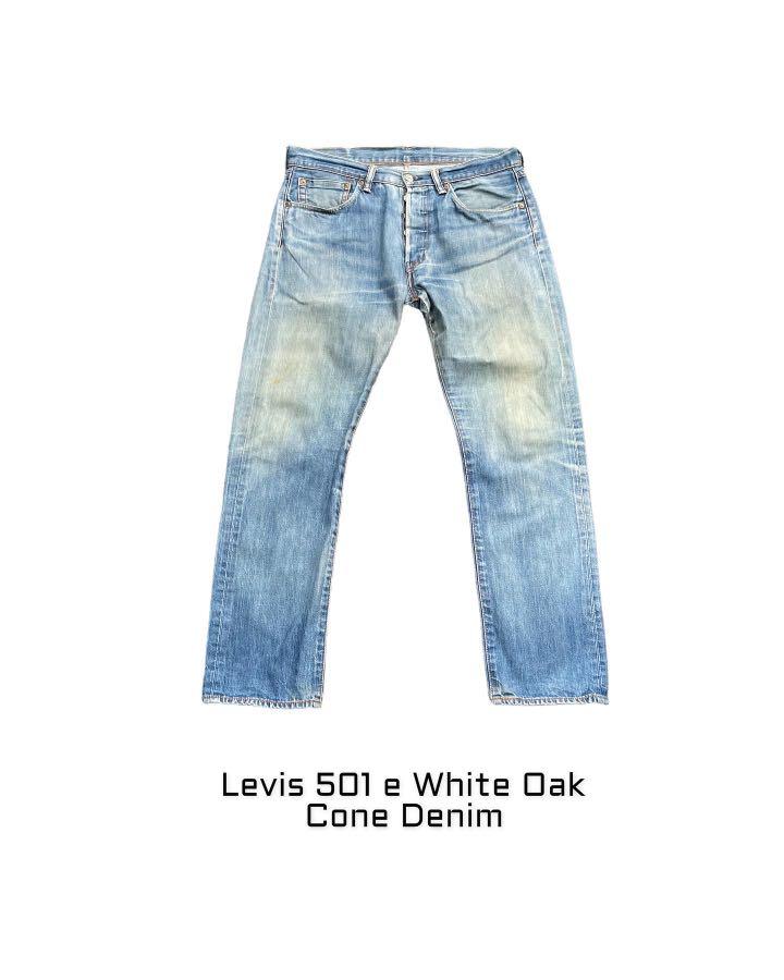 New Levi's 501 Selvedge Jeans Men's Size W34 L28 White Oak Cone Denim  Unhemmed | eBay