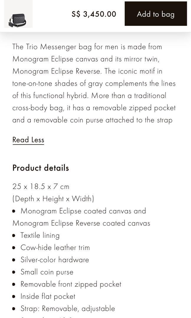 Louis Vuitton MONOGRAM 2021 SS Trio Messenger (M69443)
