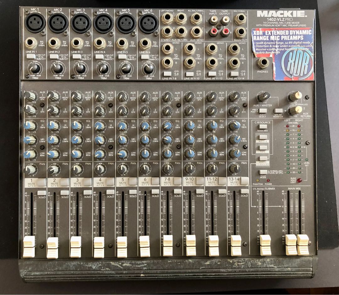Mackie 1402 VLZ PRO 14channel fader mixer, 興趣及遊戲, 音樂樂器 & 配件, 樂器