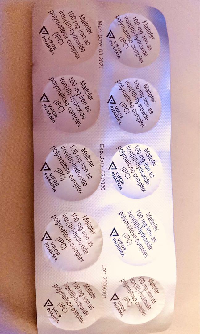 Maltofer 100 mg Iron Hydroxide Tablets, Health & Nutrition, Health