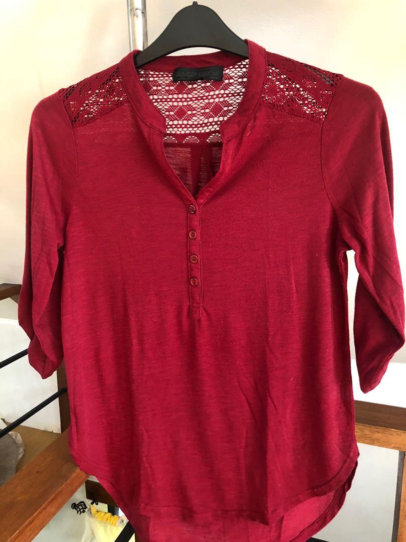 Maroon blouse (Category: Blouses) located in Manila. Submitted by AMReg (Listing ID 1174123063, Image 1). Description: .